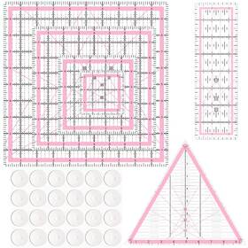Huifari Pbc-06p Quilting Rulers 6 Ruler And Templates 3.5 Inch X3.5 5 X5 8 X8 10 X1