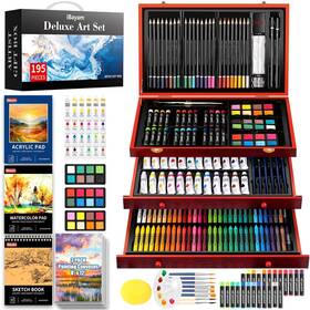 663283 Ibayam Art Supplies 195 Pack Set Drawing Kit For Kids Teens Girls Boys A