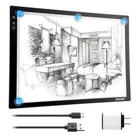 Hl0363-2 Image A3 Magnetic Light Pad For Diamond Painting Physical Buttons Control Ultra-th