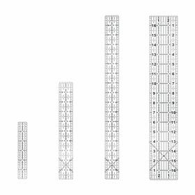 Sbr003 Imgetto Sewing Rulers Quilting Fabric Cutting Ruler 4pcs 1x6 3x17 1.5x17 1.5x1