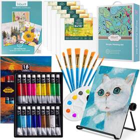 Ib28art Inburit Art Paint Set For Kids Painting Supplies Kit With 5 Canvas Panels 8