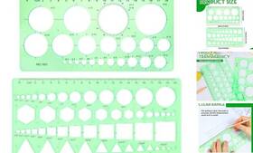 J5pkvz4tx Innohhustle 2 Pcs Circle Template Stencil For Drafting Measuring Geometry Ruler