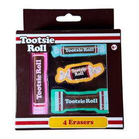 71919etr Innovative Designs Tootsie Roll 4 Erasers