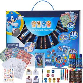 B0cbsy91vb Innovative Designs Sonic The Hedgehog Kids Art Set Coloring And Creativity Fun