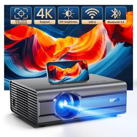 850ansi Isinbox Gc357 Auto Focus/4k Support Projector With Wifi 6 And Bluetooth 5.2 Nati
