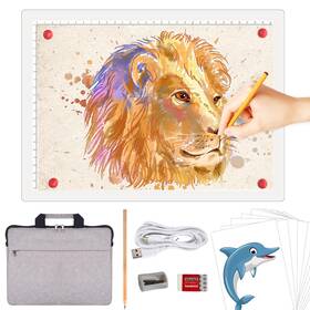 Ivaooze-a4-d26w-b Ivaooze A4 Rechargeable Light Box With Bag Wireless Magnetic Tracing Pad 5 Le