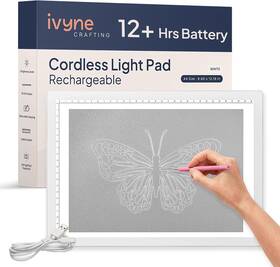 Ivyne A4 White Rechargeable Light Pad For Tracing And Weeding - Led Board Weed