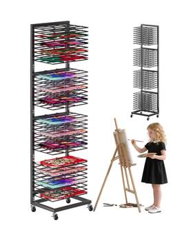 Lhj-4 Jarrystart Art Drying Rack For Classroom - 36 Removable Shelves Paint With