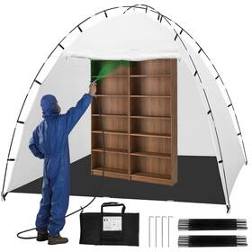 Jayzod 0009701 Portable Paint Booth Tent 10x6x6.5ft Extra Large Brown