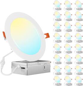 48led-9w-pwm-12p Jesled 24 Pack 6 Inch 6cct Ultra-thin Led Recessed Light With Junction Box 2