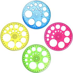 Eroot-jkjf-583 Jkjf 360 Degree Circular Protractor Plastic Round Ruler Template With 16 Circ