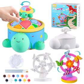 B0f24bdnbp Jmmico Ceramic Painting Kit Turtle Storage Butterfly Pinwheel Stepping Stones