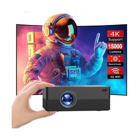 Jowlurk 641837779259 Mini Projector With Wifi And Bluetooth Black
