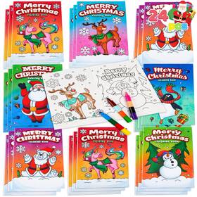 B07z5gqw25 Joyin 24 Pcs Mini Christmas Coloring Books Bulk For Kids Holiday Party Favors