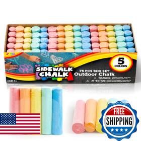 B0dnnyl7xt Joyin 75 Jumbo Sidewalk Chalk Set 15 Packs 5 Colors Non-toxic Washable
