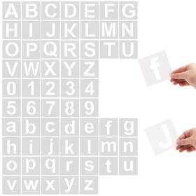 Jrvt 755205387547 Eage Alphabet Letter Stencils 3 Inches 62 Pcs Reusable Plastic Number