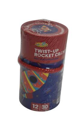 X004h4pfpi Jupitearth Twist-up Rocket Crayons 12 Colors 30 Stickers Non-toxic Washable Kids