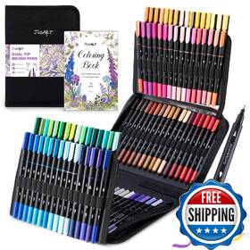 B0dytn1km8 Jusart Markers For Adult Coloring Books No Bleeding 100 Colors