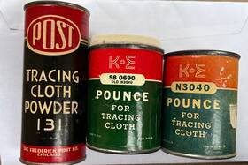 58-069 K E #58 069 7 Ounces Pounce For Tracing Cloth Opened Nice Used Lot Of 3