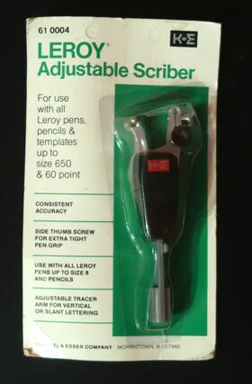 61-0004 K&e Leroy Vintage Adjustable Scriber Drafting Tool Made In The Usa