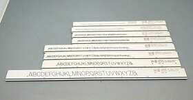 Leroy-61 K&e Set Of 8 Keuffel And Esser Leroy Templating Ruler Rulers 61 0250 0300