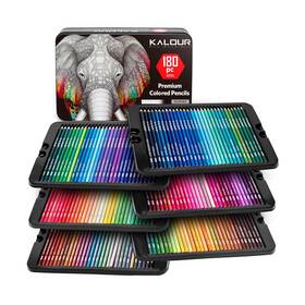 Kalour 754083699100 180 Colored Pencil Set For Adults Artists - Rich Pigment Soft Core -12