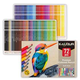 B0bhygm2xg Kalour 72x Colored Pencils Soft Core Adult Coloring Books Drawing Blending