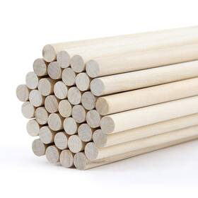 Rkw-007 Kang&chang 3/8 X 12 Inch Wooden Dowel Rods Unfinished Round Sticks For Pennant Wedd