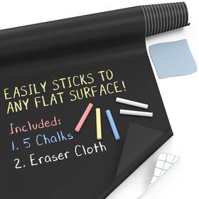 Cv0201 Kassa X-large Chalkboard Wallpaper - Clear 1.4ft X 8ft Adhesive Paper Roll
