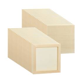 Kathfly-wood-5 Kathfly 48 Pcs 6 X Inch Pine Wood Panel Boards Unfinished Square ... Fast Ship