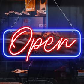 Kns-opn1 Kavaas Neon Open Signs For Business Window 16.5 Inch X 7.7 - Led Sign With
