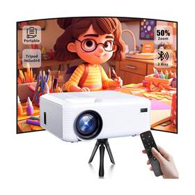 Kejog 727467476222 2025 Mini Bluetooth Projector Full Hd Portable Outdoor Movie With B