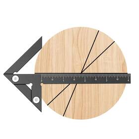 Ketiped 755673909463 Aluminum Imperial Circle Center Positioning 45/90 Degree Ruler