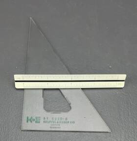 0220-6 Keuffel & Esser Co. Drafting Triangle 6 Inch 30/60/90 K&e 57 And 4 Long Scale Ruler T0203