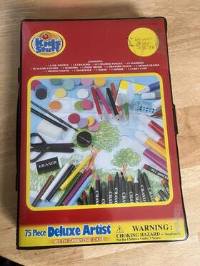 Kids Stuff 885314530548 Art Set With Case For Teen 75 Piece Deluxe Artist Carrying