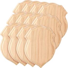 Plaque-0543 Kigley 12 Pcs Unfinished Wood Plaque 9 X Inch Shield For Crafts Carving