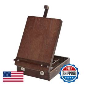 B07fkmdpmw Kingart Adjustable Wood Table Sketchbox Easel Premium Beechwood Espresso Stain