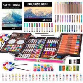 L137 Kinspory Art Set 139 Pack Painting Drawing Supplies Kit With 2 Sketch Pa