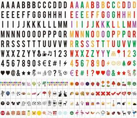 Kofot 652267899363 Sanyan 293 Black And Color Letters Numbers Symbols For Use With A4 Cinematic