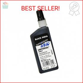 Koh-i-noor 014173276049 Dye-based Universal Drawing Ink 0.75 Oz. Bottle Black