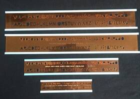 3030-3032a-3033-3034 Koh-i-noor 4 Rapido-guide Drafting Guides Letter Stencils 3034 3033 3032a 3030