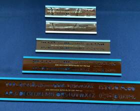 3030-3034 Koh-i-noor Vtg Lot Of 5 Rapido-guide Drafting Guides Letter Stencils