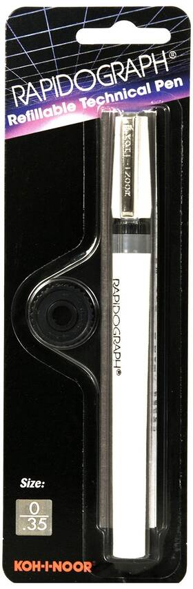 3165.z Koh-i-noor Rapidograph Technical And Artist Pen .35mm Nib 1 Each