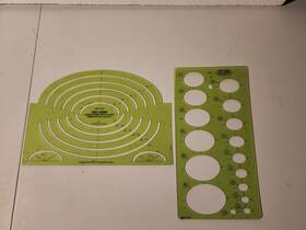 850401-45 Koh-i-noor 851271 Lot Of Templates Large Isometric Ellipses Ellipse