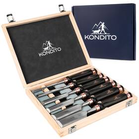 Abc123 Kondito Professional Wood Chisel Set Complete Kit With 6 Crv60 St