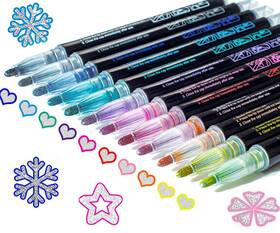 B0cgd74kx7 Kousicoo 12 Glitter Outline Markers For Teens And Girls - Christmas Stocking Stuffers Gift