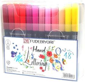 Cbk-55n Kuretake Cbk-55n/48v Zig Fudebiyori Brush Pens 48 Colors Set Ap-certified Odourless Xy