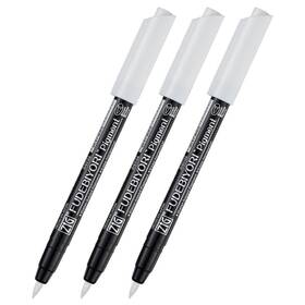 Cbk-55p Kuretake Cbk-55p/3vmw Zig Fudebiyori Pigment Milky White 3 Pens Set For Lettering Illust