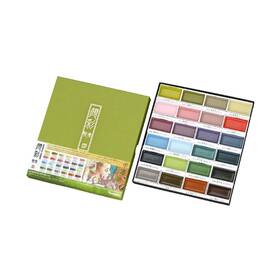 Mc20 Kuretake Mc20/24v/nw Gansai Tambi Watercolor Pans - Set Of 24 Art Nouveau Fast Ship