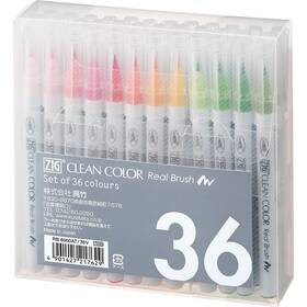 Rb-6000at Kuretake Rb-6000at/36v Zig Clean Color Real Brush 36 Colors Set Tip Marker Pens For